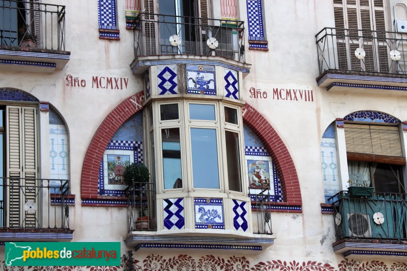 Barcelona - Casa Josep Sabadell (Meridiana, 99) (Foto: Albert Esteves, 2019) Barcelona - Casa Josep Sabadell (Meridiana, 99)