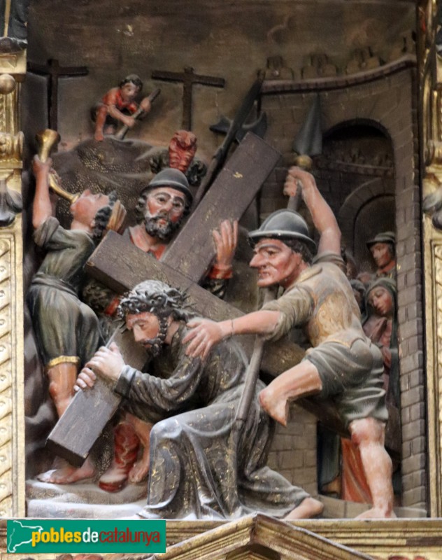 Agramunt - Església de Santa Maria, retaule del Roser (Foto: Albert Esteves, 2019) Agramunt - Església de Santa Maria, retaule del Roser