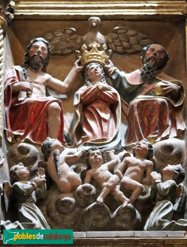 Agramunt - Església de Santa Maria, retaule del Roser (Foto: Albert Esteves, 2019) Agramunt - Església de Santa Maria, retaule del Roser