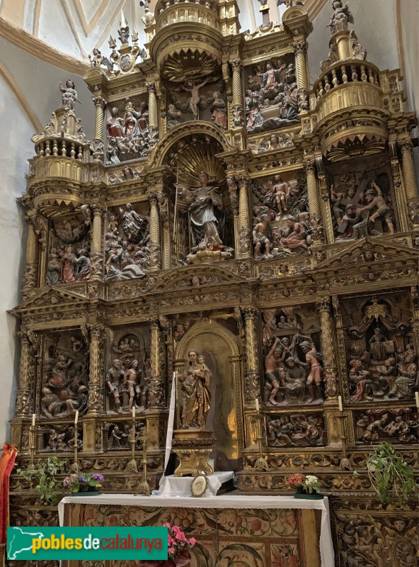 Agramunt - Església de Santa Maria, retaule del Roser (Foto: Albert Esteves, 2019) Agramunt - Església de Santa Maria, retaule del Roser
