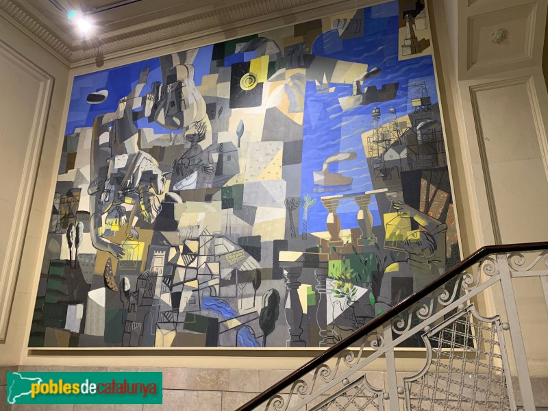 Barcelona - Centre Aragonès, pintures murals de Jorge Gay. El viaje. (Foto: Albert Esteves, 2019) Barcelona - Centre Aragonès, pintures murals de Jorge Gay. El viaje.