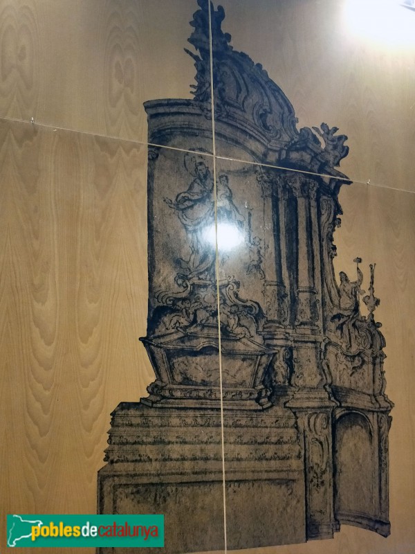 Barcelona - Capella de Sant Llàtzer, traça de la capella del Sant Sepulcre, Francesc i Jaume Font, 1736 (Foto: Anna Corcoll, 2019) Barcelona - Capella de Sant Llàtzer, traça de la capella del Sant Sepulcre, Francesc i Jaume Font, 1736