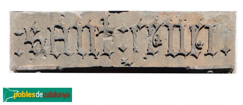 Museu de l'Enrajolada - Llinda procedent del portal de muralla de Canaletes (amb la llegenda "Sant Sever"), Barcelona (Foto: Albert Esteves, 2019) Museu de l'Enrajolada - Llinda procedent del portal de muralla de Canaletes (amb la llegenda "Sant Sever"), Barcelona