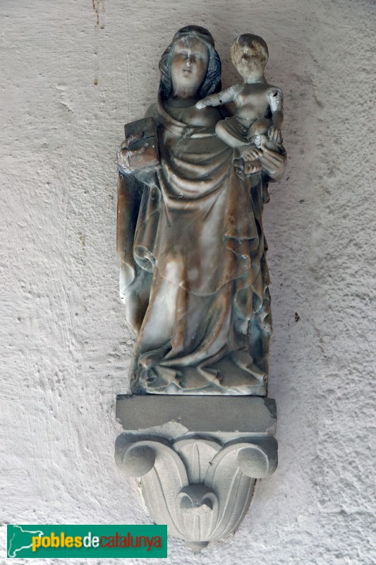 Museu de l'Enrajolada - Mare de Déu del segle XV procedent del convent de Santa Caterina, de Barcelona (Foto: Albert Esteves, 2019) Museu de l'Enrajolada - Mare de Déu del segle XV procedent del convent de Santa Caterina, de Barcelona