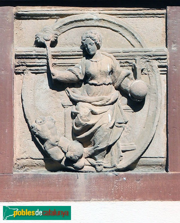 Museu de l'Enrajolada - Medalló renaixentista procedent de la Sala del Trentenari, Barcelona (Foto: Albert Esteves, 2019) Museu de l'Enrajolada - Medalló renaixentista procedent de la Sala del Trentenari, Barcelona