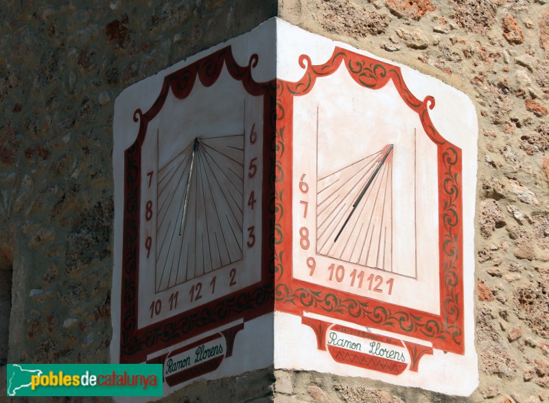 Montferri - Església de Sant Bartomeu, rellotge de sol (Foto: Albert Esteves, 2019) Montferri - Església de Sant Bartomeu, rellotge de sol