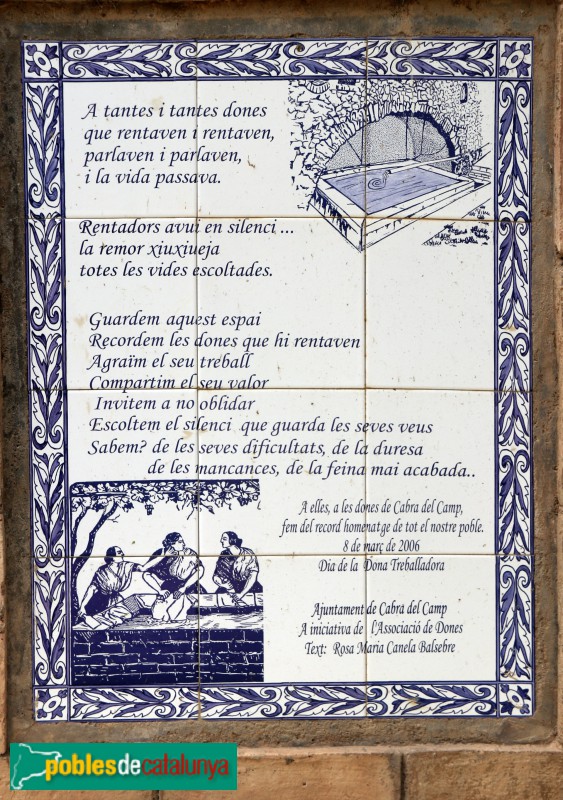 Cabra del Camp - Safareig i font de la Salut (Foto: Albert Esteves, 2019) Cabra del Camp - Safareig i font de la Salut