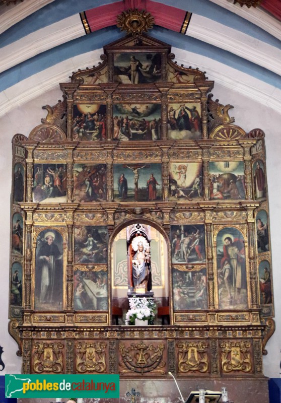 Vallmoll - Retaule renaixentista del Roser (Foto: Albert Esteves, 2019) Vallmoll - Retaule renaixentista del Roser