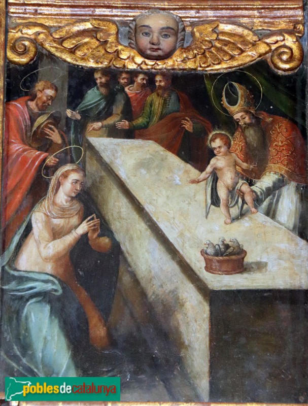 Vallmoll - Retaule renaixentista del Roser. La Presentació al Temple (Foto: Albert Esteves, 2019) Vallmoll - Retaule renaixentista del Roser. La Presentació al Temple