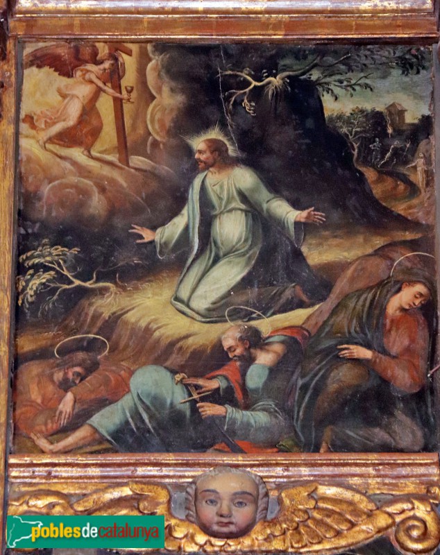 Vallmoll - Retaule renaixentista del Roser. L'Oració a l'hort de Getsemaní (Foto: Albert Esteves, 2019) Vallmoll - Retaule renaixentista del Roser. L'Oració a l'hort de Getsemaní