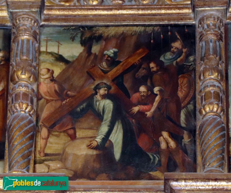 Vallmoll - Retaule renaixentista del Roser. El camí del Calvari (Foto: Albert Esteves, 2019) Vallmoll - Retaule renaixentista del Roser. El camí del Calvari