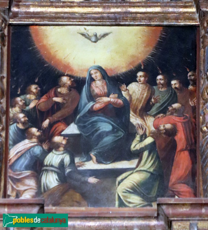 Vallmoll - Retaule renaixentista del Roser. La vinguda de l'Esperit Sant (Foto: Albert Esteves, 2019) Vallmoll - Retaule renaixentista del Roser. La vinguda de l'Esperit Sant