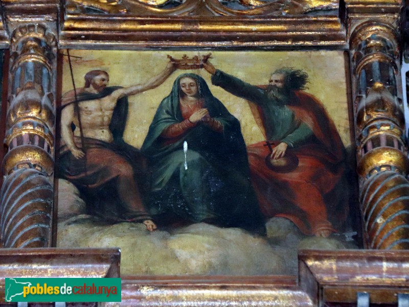 Vallmoll - Retaule renaixentista del Roser. La Coronació de Maria (Foto: Albert Esteves, 2019) Vallmoll - Retaule renaixentista del Roser. La Coronació de Maria