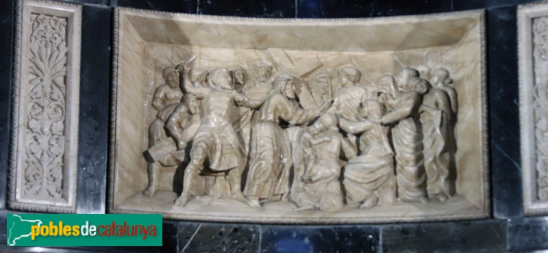 Valls - Església de Sant Joan Baptista, relleu d'alabastre (Foto: Albert Esteves, 2019) Valls - Església de Sant Joan Baptista, relleu d'alabastre
