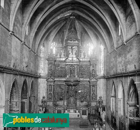 Valls - Església de Sant Joan Baptista, retaule (Foto: <i>Francesc Blasi -Arxiu fotogràfic C.E.C.-</i>, 1924) Valls - Església de Sant Joan Baptista, retaule