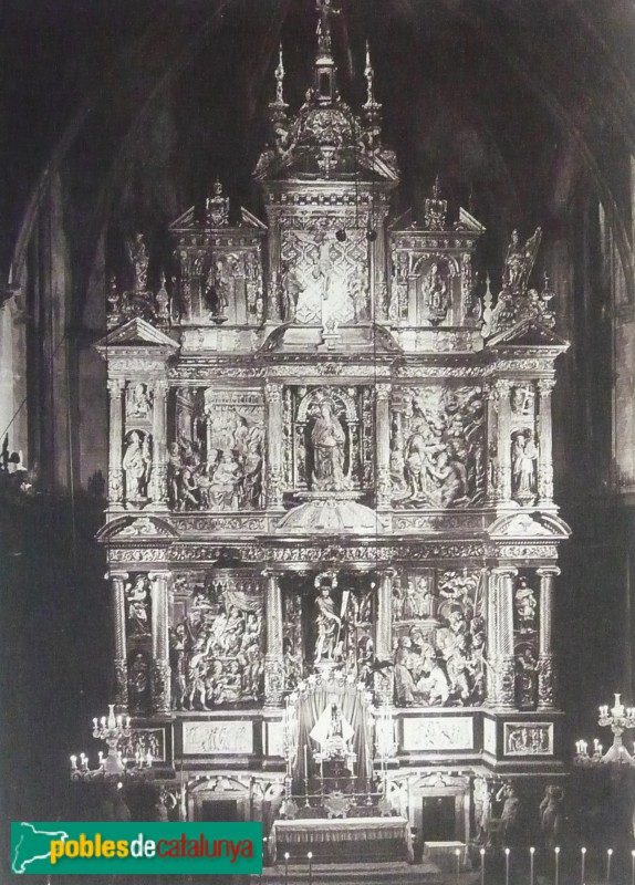 Valls - Església de Sant Joan Baptista, retaule (Foto: <i>Pere Català Pic -Arxiu Fotogràfic del Museu d'Art Modern de Tarragona-</i>) Valls - Església de Sant Joan Baptista, retaule