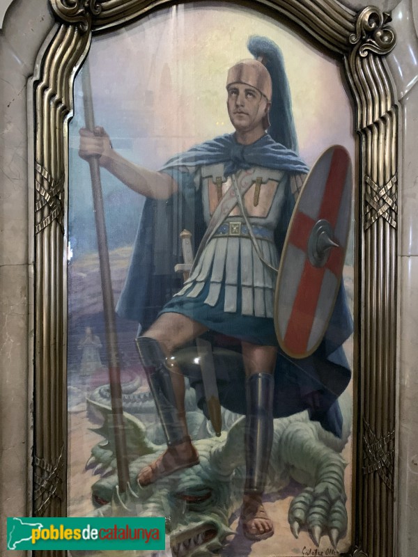 Valls - Església de la M.D. del Lledó, pintura de Baldomer Galofré (Foto: Albert Esteves, 2019) Valls - Església de la M.D. del Lledó, pintura de Baldomer Galofré