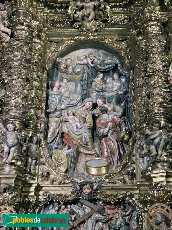 Arenys de Mar- Església de Santa Maria. Retaule: Nativitat (Foto: Albert Esteves, 2019) Arenys de Mar- Església de Santa Maria. Retaule: Nativitat