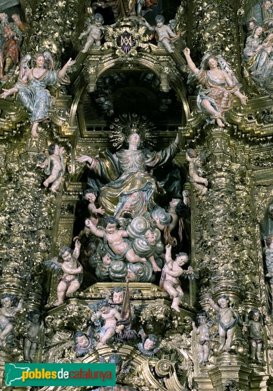 Arenys de Mar- Església de Santa Maria. Retaule: La Verge (Foto: Albert Esteves, 2019) Arenys de Mar- Església de Santa Maria. Retaule: La Verge