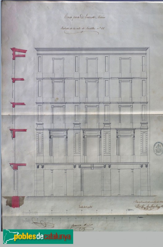 Barcelona - Avinyó, 42, plànol (Arxiu Històric de Barcelona)