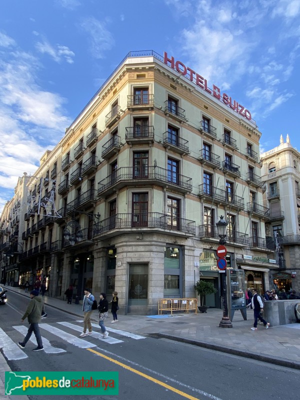 Barcelona - Hotel Suizo (Foto: Albert Esteves, 2020) Barcelona - Hotel Suizo