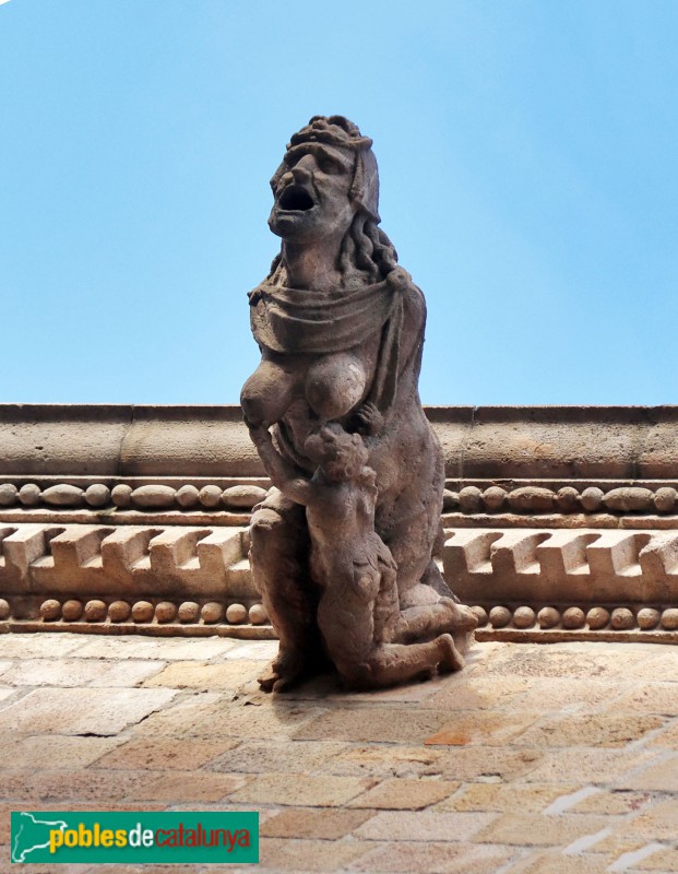 Barcelona - Palau de Lloctinent, gàrgola (Foto: Albert Esteves, 2020) Barcelona - Palau de Lloctinent, gàrgola