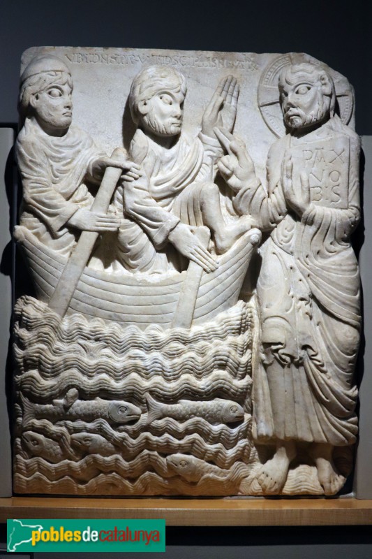Museu Marès - Relleu de la Vocació de sant Pere (Sant Pere de Roda). Mestre de Cabestany. Segle XII (Foto: Albert Esteves, 2020) Museu Marès - Relleu de la Vocació de sant Pere (Sant Pere de Roda). Mestre de Cabestany. Segle XII
