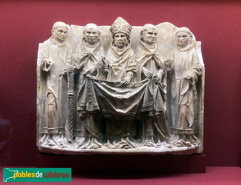 Museu Marès - Relleu de sepulcre (alabastre). Possiblement de Poblet. Gil Morlanes, segona meitat segle XV (Foto: Albert Esteves, 2020) Museu Marès - Relleu de sepulcre (alabastre). Possiblement de Poblet. Gil Morlanes, segona meitat segle XV