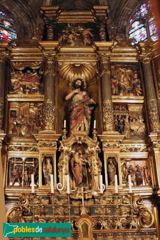 Barcelona - Catedral. Retaule de Sant Joan Baptista i Sant Josep (Foto: Albert Esteves, 2020) Barcelona - Catedral. Retaule de Sant Joan Baptista i Sant Josep