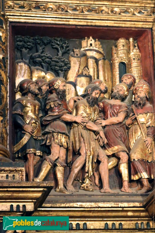 Barcelona - Catedral. Retaule de Sant Joan Baptista i Sant Josep. Prendiment de sant Joan (Foto: Albert Esteves, 2019) Barcelona - Catedral. Retaule de Sant Joan Baptista i Sant Josep. Prendiment de sant Joan