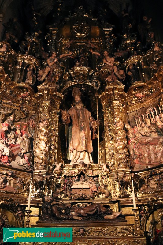 Barcelona - Catedral. Retaule de Sant Pacià