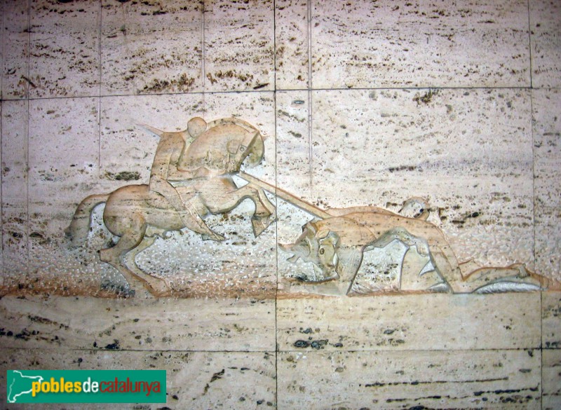 Barcelona - Palau de la Generalitat. Relleu <i>Sant Jordi-Teseu</i>