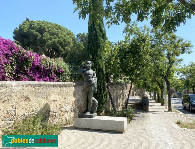 Barcelona - Pastor del flabiol. A Emili Mira (Foto: Albert Esteves, 2020) Barcelona - Pastor del flabiol. A Emili Mira