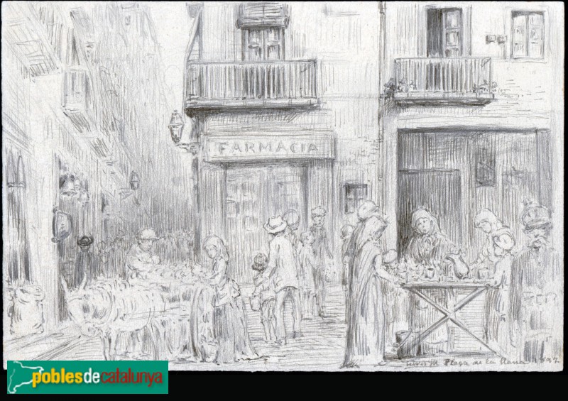 Barcelona - Plaça de la Llana, 1897 Pau Febrés (Arxiu Històric de la Ciutat de Barcelona) Barcelona - Plaça de la Llana, 1897 Pau Febrés (Arxiu Històric de la Ciutat de Barcelona)
