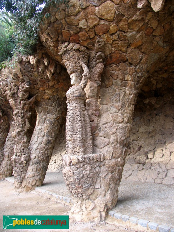 Barcelona - Park Güell. Pòrtic de la Bugadera