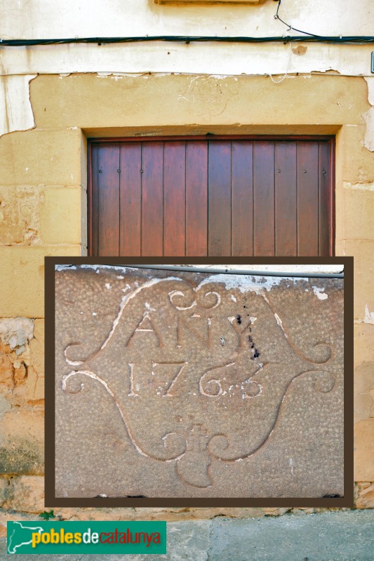 La Pobla de Cérvoles - Portal de 1766 (Foto: Albert Esteves, 2020) La Pobla de Cérvoles - Portal de 1766