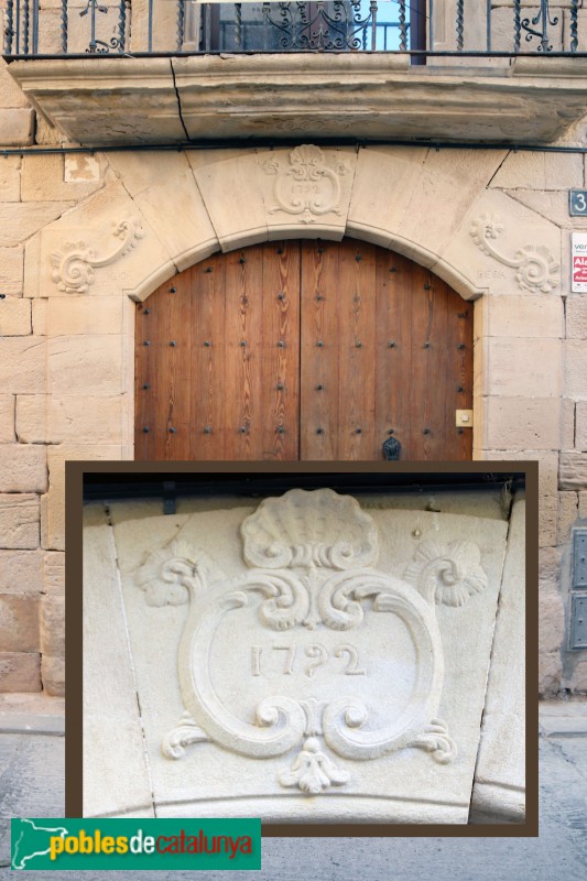 La Pobla de Cérvoles - Portal de 1792 (Foto: Albert Esteves, 2020) La Pobla de Cérvoles - Portal de 1792