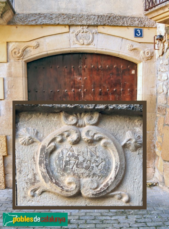 La Pobla de Cérvoles - Portal de 1796 (Foto: Albert Esteves, 2020) La Pobla de Cérvoles - Portal de 1796