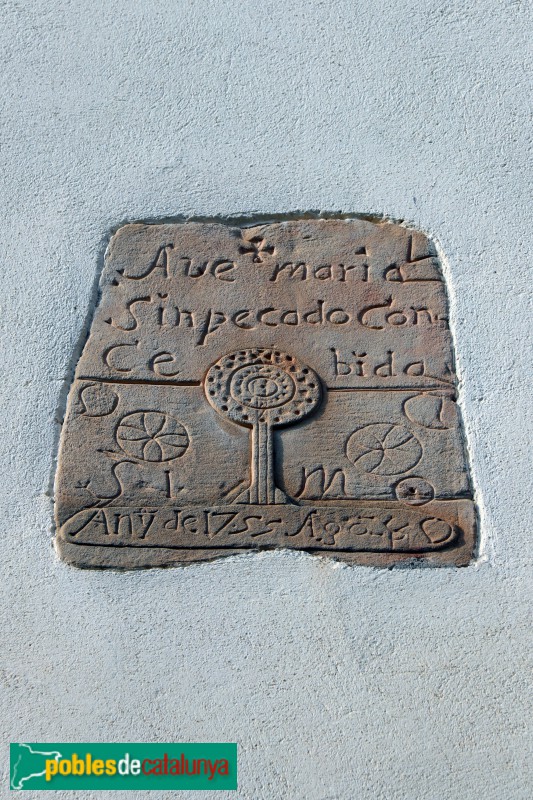 Cervià de les Garrigues - Inscripció de 1755 (Foto: Albert Esteves, 2020) Cervià de les Garrigues - Inscripció de 1755