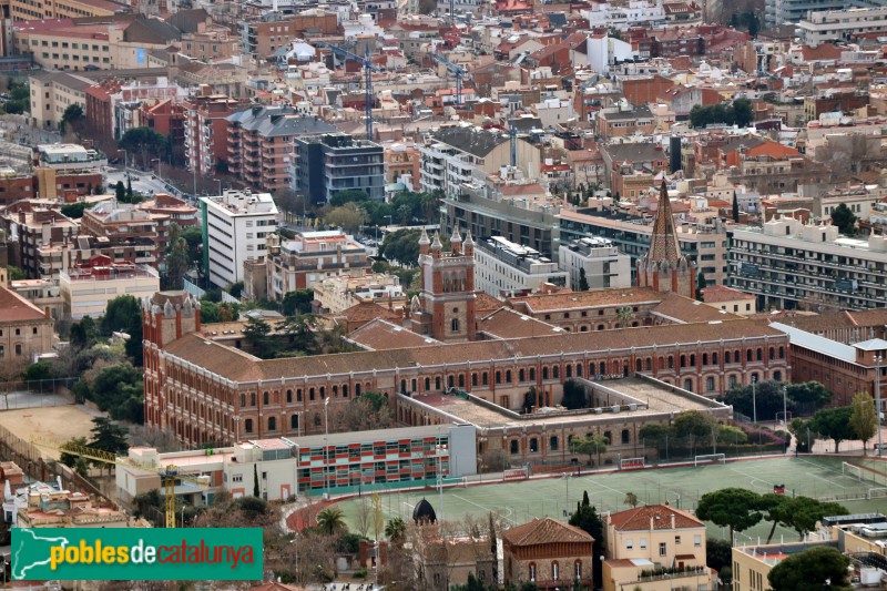 Barcelona - Col·legi Sant Ignasi, des del Tibidabo