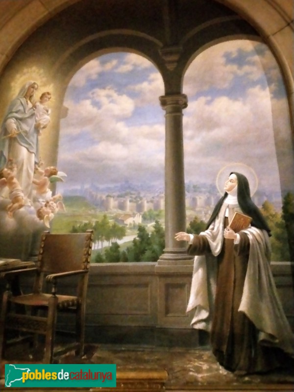 Barcelona - Església Perpetu Socors. Mural de Josep Mestres Cabanes (Foto: Anna Corcoll, 2021) Barcelona - Església Perpetu Socors. Mural de Josep Mestres Cabanes