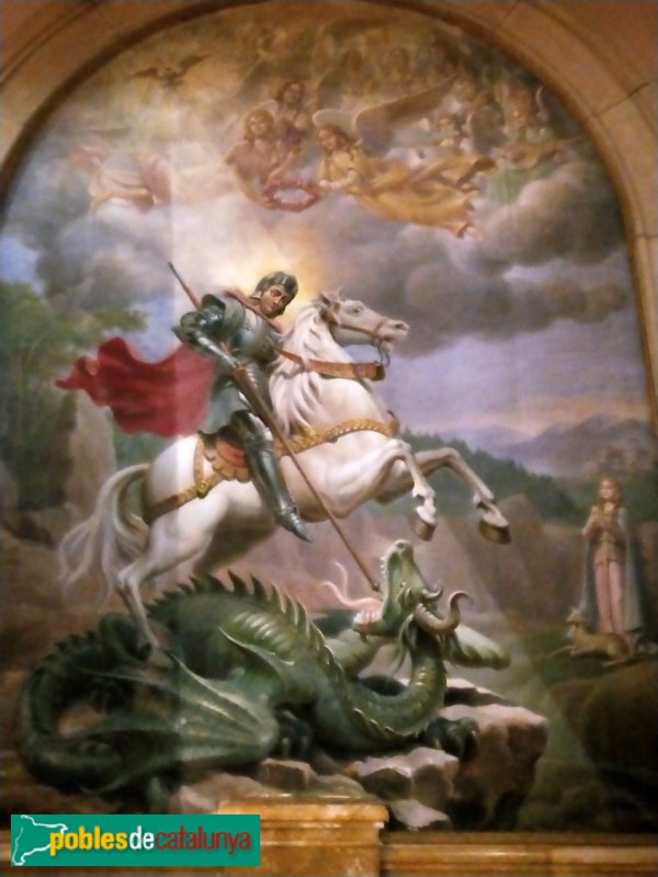 Barcelona - Església Perpetu Socors. Mural de Josep Mestres Cabanes (Foto: Anna Corcoll, 2021) Barcelona - Església Perpetu Socors. Mural de Josep Mestres Cabanes