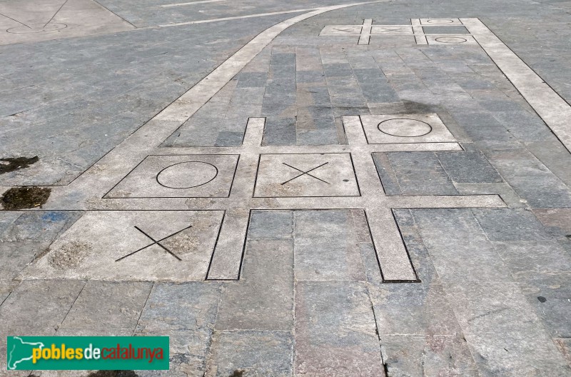 Barcelona - Plaça d'Àngel Pestaña. Detall del paviment (Foto: Albert Esteves, 2021) Barcelona - Plaça d'Àngel Pestaña. Detall del paviment