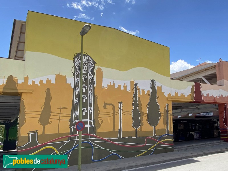 Cornellà de Llobregat - Mural de l'Estació d'Autobusos (Foto: Albert Esteves, 2021) Cornellà de Llobregat - Mural de l'Estació d'Autobusos