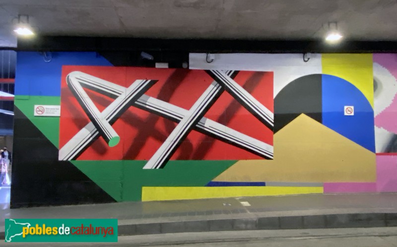 Cornellà de Llobregat - Mural del Tram (Foto: Albert Esteves, 2021) Cornellà de Llobregat - Mural del Tram