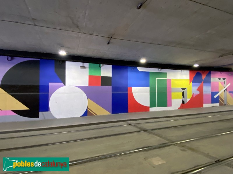 Cornellà de Llobregat - Mural del Tram (Foto: Albert Esteves, 2021) Cornellà de Llobregat - Mural del Tram