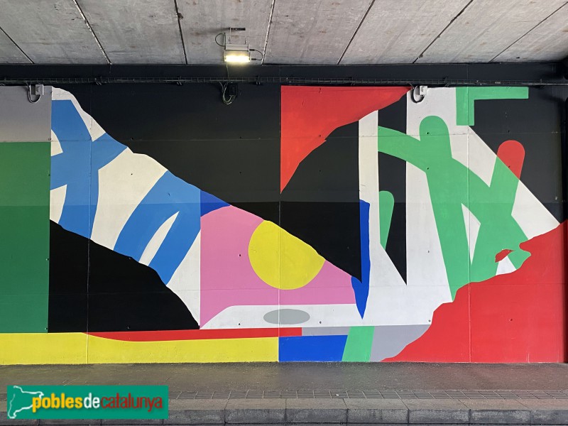 Cornellà de Llobregat - Mural del Tram (Foto: Albert Esteves, 2021) Cornellà de Llobregat - Mural del Tram