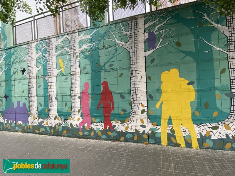 Cornellà de Llobregat - Mural de la plaça Sant Ildefons (Foto: Albert Esteves, 2021) Cornellà de Llobregat - Mural de la plaça Sant Ildefons