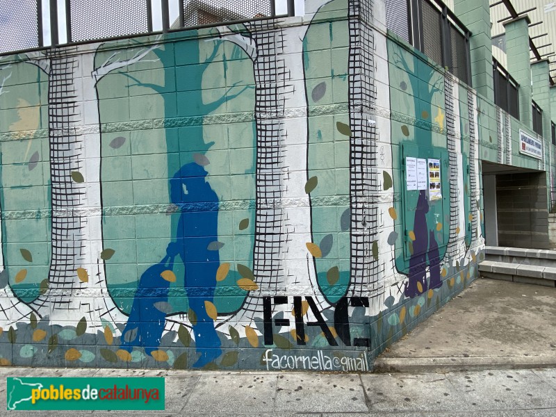 Cornellà de Llobregat - Mural de la plaça Sant Ildefons (Foto: Albert Esteves, 2021) Cornellà de Llobregat - Mural de la plaça Sant Ildefons