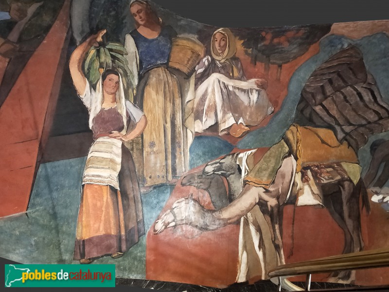 Barcelona - Plaça Catalunya, 5-6. Pintures murals (Foto: Anna Corcoll, 2021) Barcelona - Plaça Catalunya, 5-6. Pintures murals